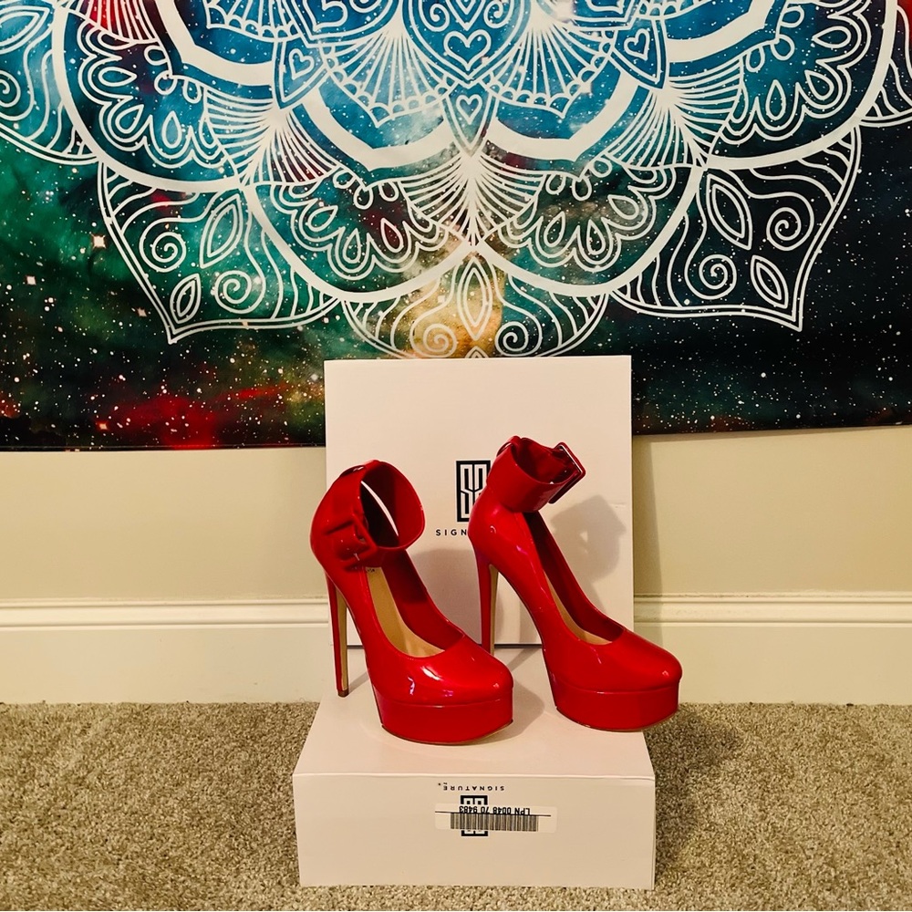 Angela- Signature Red Pumps